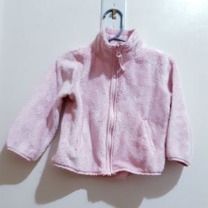 Baby girl pink fleece sweater